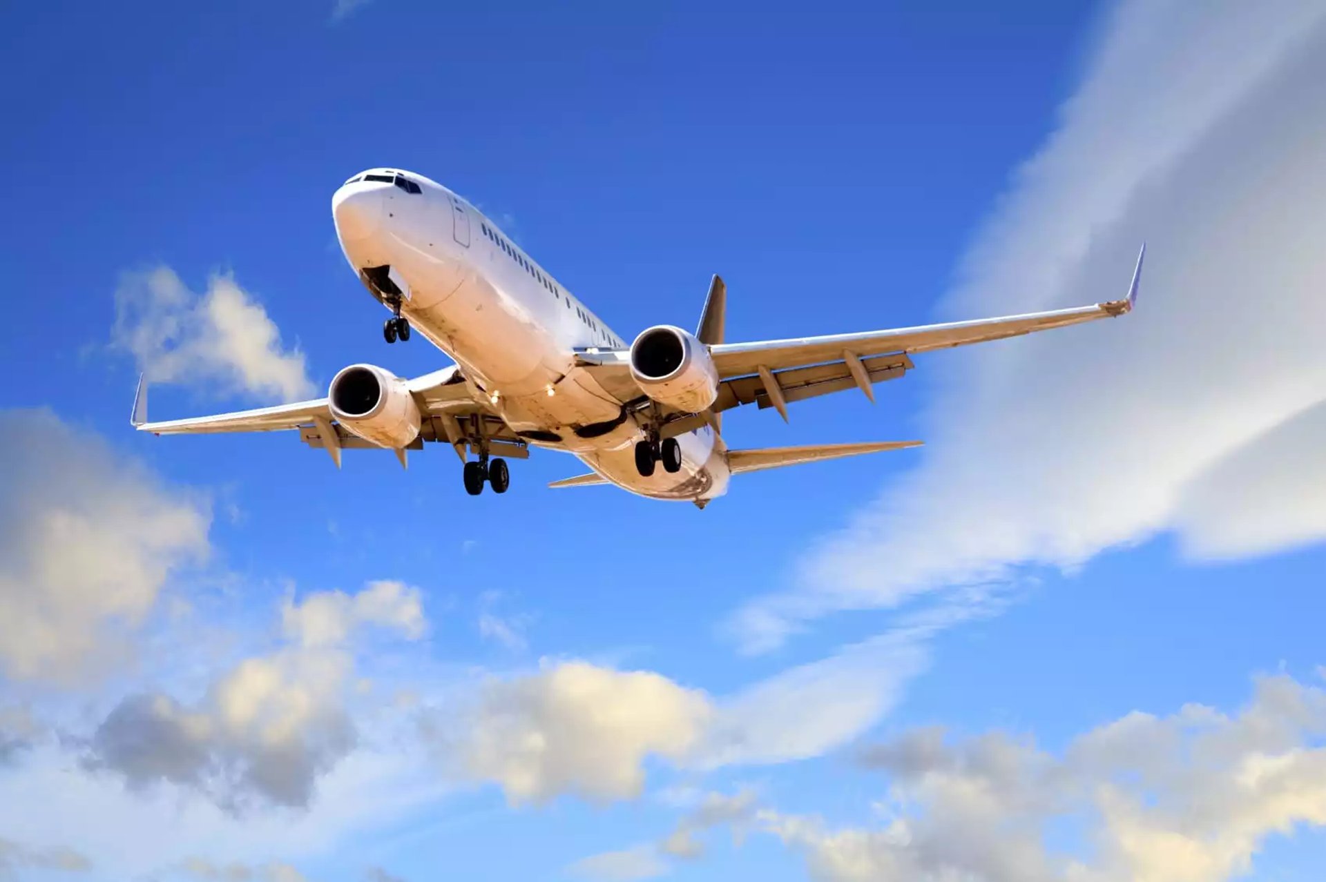 white airplane